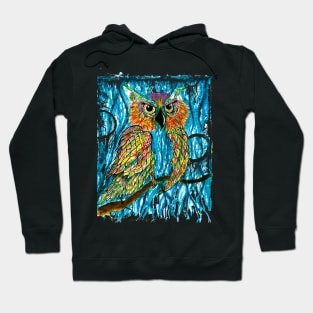 Abstract Owl Version 2 Hoodie